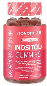 Gommose PCOS Novomins – Integratore per l’Equilibrio Ormonale Femminile – Con Myo-Inositolo, Folato, Zinco, Vitamina B12, B6 e Cromo – 60 Gommose Vegane – Più Gustose di Compresse o Polveri