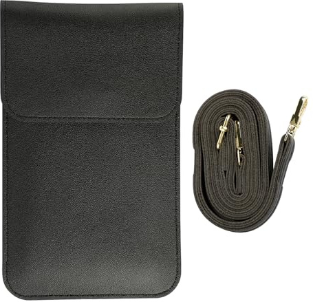 Rumyve Crossbody Phone Bag,Multi Compartment Touchscreen Shoulder Bag,PU Leather Cellphone Purse Wallet with Adjustable Shoulder Strap for Mobile Phone Less 7 Inch (Black)