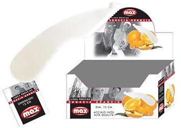 Avilia Pelador de naranja de acero inoxidable con hoja dentada y mango ergonómico – Ideal para aquellos que quieren pelar frutas y naranjas de forma fácil y rápida – Perfecto para batidos y batidos