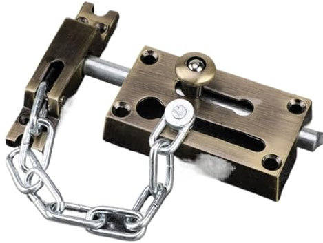 Lucchetto a catena for porta, Lucchetto a catena for porta, Catena for porta di sicurezza Lega Hotel Casa Porta Finestra Bullone scorrevole Lucchetto a catena antifurto Chiusura antica Hardware genera