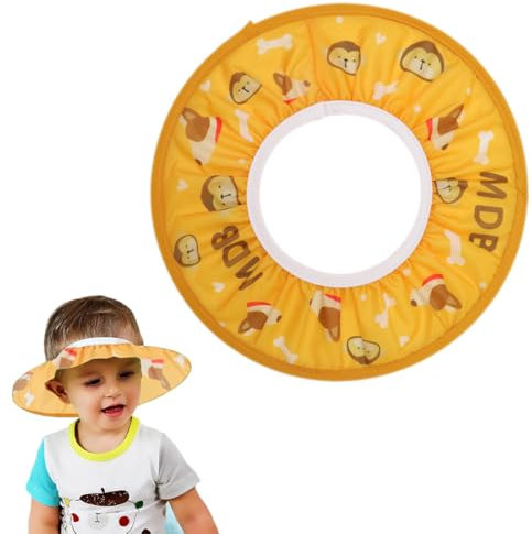 KEQAR Adjustable Waterproof Shower Cap for Baby and Children, Bath Visor Shampoo Protection, Soft Hat Cap (Inner Diameter: 10 cm, Outer Diameter: 30 cm)