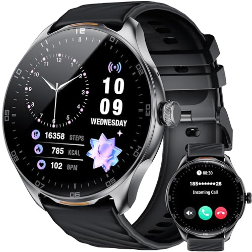 OUKITEL Smartwatch Uomo Donna, 1.39 Orologio Smartwatch con Effettua/Risposta Chiamate, 100+Modalità Sportive Impermeabile IP68, Smart Watch con Monitoraggio del Sonno/SpO2/Contapassi per IOS/Android