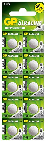 GP-batterier alkalisk knapp 191 batterier (paket med 10)