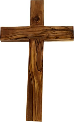 Holy Land Market Hand Carved Olive Wood Wall Cross 10 Inch