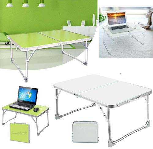 BRIEFNESS Bed Tray Table Foldable Laptop Bed Desk Low Floor Table for Eating Breakfast Play Game Watch Read in Bedroom Living Room,Kids/Adults/Student - No-Assembly - White