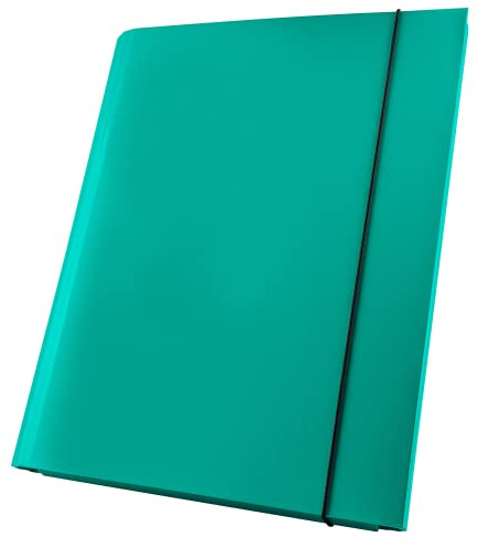 Netuno Sammelmappe A4 Pappe 40mm turkis Dokumentenmappe Klappordner Kartonmappe mit Gummizug Mappe PP 1 Stück