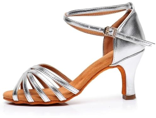 Rosefinch Scarpe da Ballo Latino per Le Donne Nero Professionale Scarpe da Ballo Sala da Ballo Partito Salsa Danza Pratica Prestazioni Scarpe Taglia（A01G）