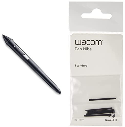 Wacom Pro Pen 2 (KP504E) - Compatible con Intuos Pro, Cintiq, Cintiq Pro & MobileStudio Pro & ACK-20001 - Punta de bolígrafo Digital, 5 Unidad (Paquete de 1)