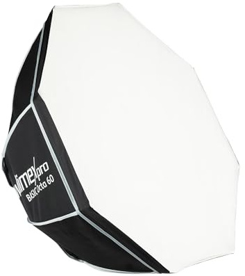 Walimex pro Basic Softbox Octagon 60cm, um 360° drehbar, inkl Front- und Zwischendiffusor, Transporttasche, Bowens Adapter, ideal für Produkt- und Peoplefotografie
