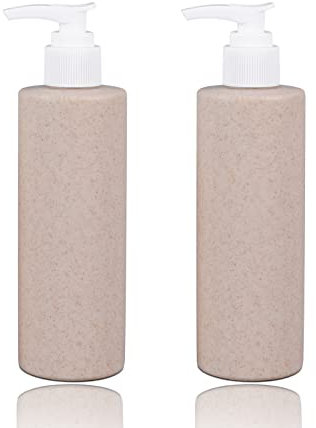 Sprudelnde Plastik-pumpen, wiederfüllbare fahrflaschen, Leere Flasche für unterwegs mit praktischem Pumpkopf, mit Pomade, Creme(2 Stück, 250ml)