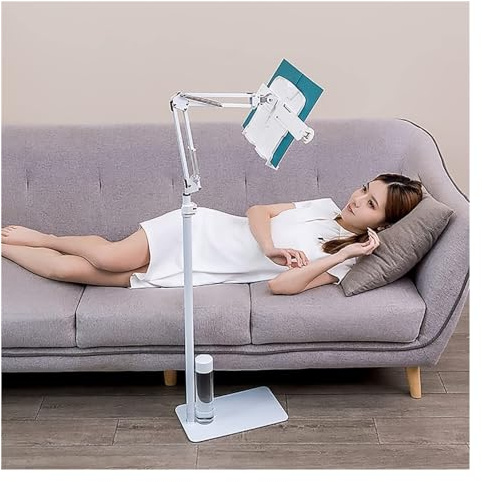 Estante de Lectura Plegable de pie, Soporte de Lectura de Suelo, Soporte para Libros, Altura Ajustable, Soporte para Libros de Cocina, Montaje en Suelo, Brazo Largo, Mesa, Cama, Atril (tamañ