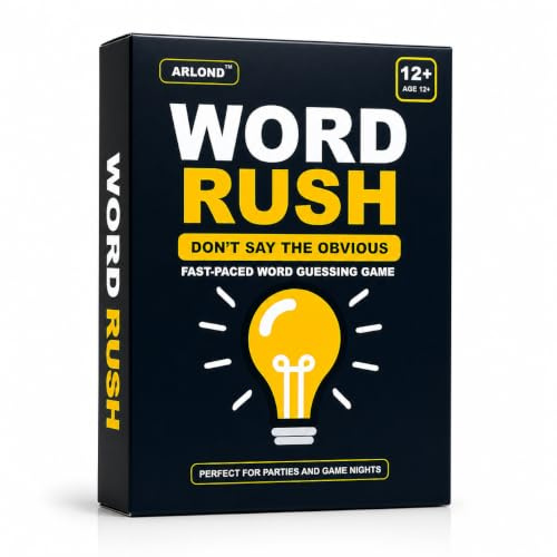 ARLOND Word Rush Card Game – Fast-Paced Word Guessing Game for Adults & Families | Party Game | 12+ | 4+ Players | Fun Group Game Night