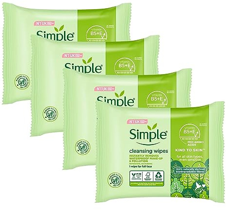 Simple Clean Face Wipes, Simple Clean Face Wipes, 25 Count (Pack of 1)