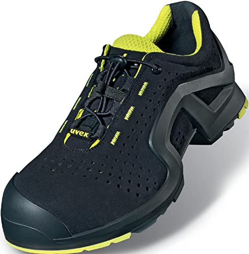 Uvex 1 x-tended Support S1 P SRC - Safety Shoes - Black/Lime - Size 3.5