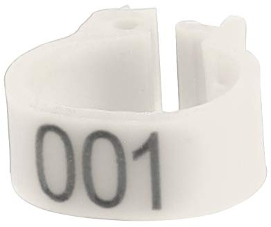 Anelli per zampe per uccelli Fasce per zampe per uccelli multicolori Anelli per zampe per pollame in plastica Set Anelli a clip numerati per piccione Anelli per zampe da 8 mm per uccelli avicoli(#5)