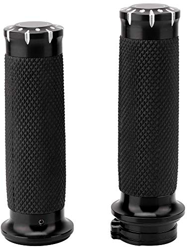 KIMISS Pair of Motorcycle Handlebar 25mm Motorcycle Grips End Hand Bar Grip