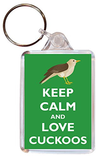 Keep Calm and Love Cuckoos - Double Sided Large Keyring Key Ring Fob Chain Name Tag