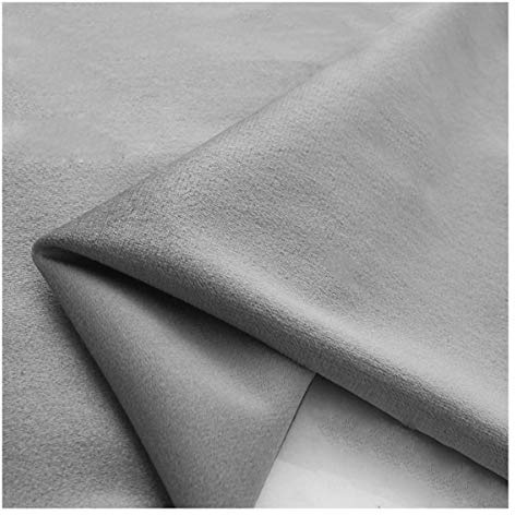 150x100cm / 59''x39 '' Bred Sammetstyg Från Mätaren För Heminredning, Sömnad DIY Hantverk, Kostym, Kuddar(Color:ljusgrå)