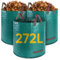 GZBtech 272 Litre Reusable Garden Waste Bags Heavy Duty 3 Pack,Large Waterproof Garden Refuse Sacks Bin Bags with Handles,Ideal for Collecting Plant waste grass and Leaves,Set of 3 Green