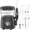 Sawgmore Irrigador Dental, Irrigador Bucal Profesional con 8 Boquillas Multifuncionales, 10 Ajustes de Presión del agua, Capacidad de 600ml, Limpieza Dientes, Aprobado por la FDA/CE Negro