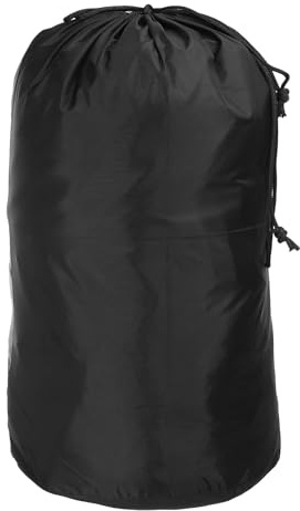 PATIKIL Stuff Sack, 12 x 24 Inch Waterproof Outdoor Storage Sack Portable Drawstring Dust Flap Bag for Camping, Black