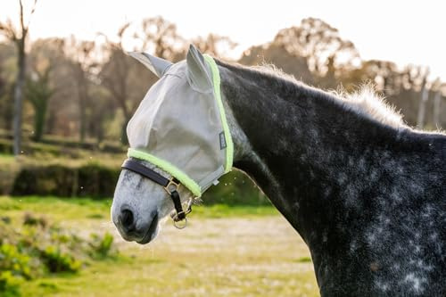 Amigo Fly Mask, WB, Silver/Lime