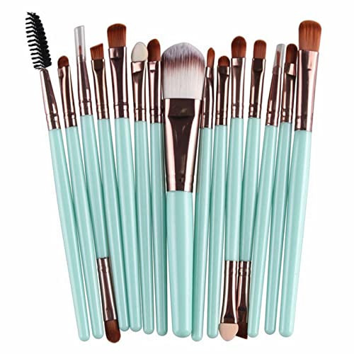 Makeup Brush 15pcs Premium Professional Synthetic Blush Eyebrow Foundation Powder Concealers Contour Blending Eyeshadow Eyeliner Makeup Brushes & Tools Birthday Gifts for Women