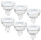 Auting GU5.3 led warmweiß, MR16 LED 5W Lampe 12V, 50 Watt ersetzt, 2700K Warmweiß 38° Abstrahlwinkel LED Spot MR16, 560Lm AC/DC 12Volt Leuchtmittel, Nicht dimmbar, 6 Stück