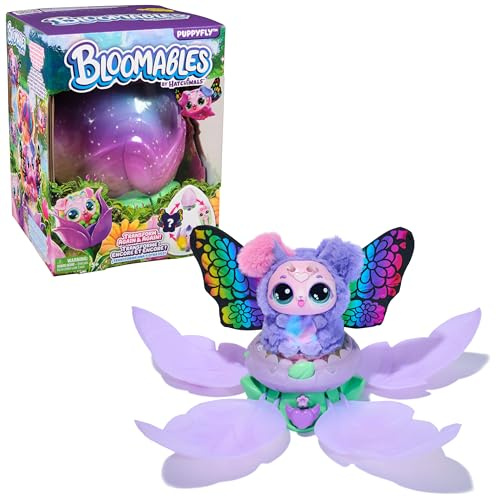 HATCHIMALS BLOOMABLES - Puppyfly Peluche Interactivo Sorpresa con Transformación Mágica Repetible y más de 100 Sonidos - 6073019 - Mascota Interactiva - Juguetes Niñas 5 Años + Regalo Niña 5 Años +