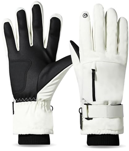 Ynport Crefreak Guantes de Esquí de Invierno al Aire Libre, los Guantes de Nieve Impermeables y Táctiles más Cálidos para Clima Frío, se Ajustan Tanto a Hombres como a Mujeres