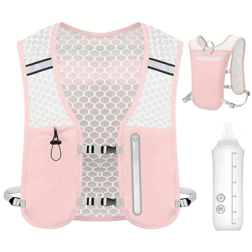 Kartoiy Running Vest Women with Water Bladder, Adjustable Running Hydration Vest Mens, Lightweight & Breathable Hydration Backpack for Trailrunning Hiking Marathon Cycling