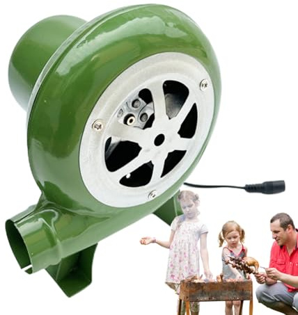 Souffleur De Forge ÉLectrique – Pompe À Air Centrifuge Portative 12 V, Soufflerie Robuste pour Barbecue, Forge Et Véhicules, Double Usage AC/DC | Ventilateur Pratique pour Extérieur