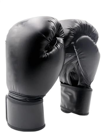 Guanto da boxe Guantoni da boxe allenamento for adulti, neri, 12 once, in PU, for Muay Thai, Sanda, for uomini e donne