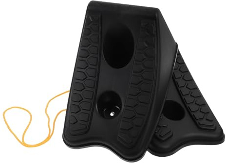 NUOBESTY 2 Pezzi Cunei per Ruote Auto in Gomma Resistente Maniglia, Blocchi di Arresto per Pneumatici per Parcheggio e Rimorchi, Supporto Sicurezza Veicoli Compatto per Officina