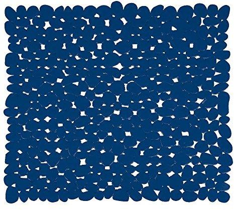 MSV 140890 Duschmatte Badematte Duscheinlage antibakteriell rutschfest mit Saugnäpfen - Blau - ca. 53 x 53 cm, Dunkelblau
