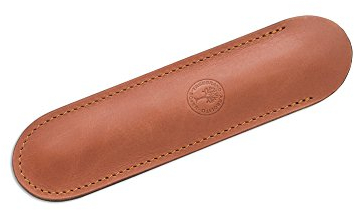 Böker Manufaktur Solingen Leder-Stecketui in der Farbe Braun zum Transport aller Böker Rasiermesser in den Größen 4/8 bis 7/8 Zoll