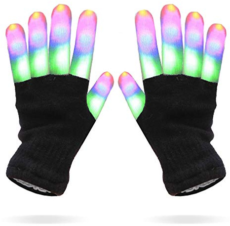 Luwint Children LED Finger Light Up Gloves, Glow Cool Fun Toys for Kids