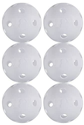 Franklin Sports Indestruct-A-Ball Kunststoff-Basebälle für Schlagübungen, Trainingsbälle aus Kunststoff, MLB, offizielle Größe, Weiß, 6 Stück