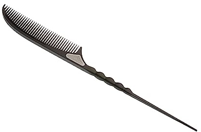 Head Jog Carbon Styling Comb, Durable Heat Resistant Carbon Fibre Comb Perfect For Styling, Teasing, Highlighting, Sectioning Comb Ideal For Long, Thick, Wavy Hair & Extensions Black Comb