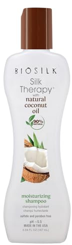 BioSilk Silk Therapy with Natural Coconut Oil Moisturizing Shampoo, Cleanses & Replenishes Moisture, Sulfate, Paraben & Cruelty-Free, 5.64 Oz