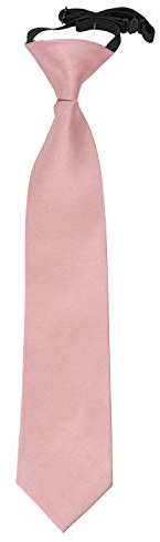 DQT - Corbata elástica de satén para niños (2 a 7 años) Rosa rosa (Dusty) Talla única