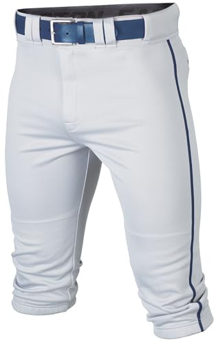 Easton Rival+ Baseball Pants | Full Length Semi-Relaxed Fit | Adult Sizes | Piped | Multiple Colors Pantalones de béisbol, Blanco y Azul Marino, XL para Hombre