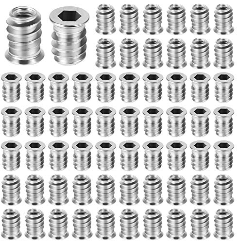 150 Stück M6 Hex Muttern Gewindeeinsatz Einschraubmuffen Innensechskant Muffe 15 Einschraubmutter Verzinktem