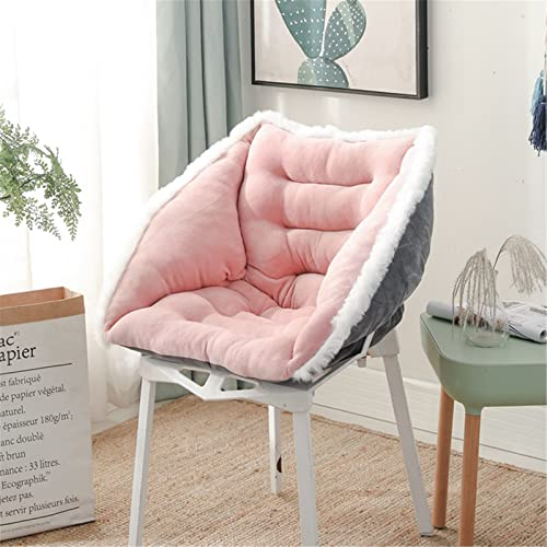 GLITZFAS Sitzkissen Niedriglehner Auflagen, Weiche Stuhlauflage mit Festseil, Rückenkissen Gartenstuhl Sitzpolster Sesselauflage Indoor und Outdoor (Rosa)