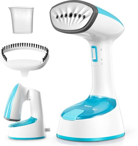 Steamer Dampfbügler Faltbar, 1200W Dampfbügeleisen Kleidung Steamer mit 20 g/Min Starkem Dampf, 25s Schnellaufheizung, Auslaufsicherer Tragbarer Steamer für Zuhause & Reisen
