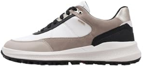 Geox Damen D PG1X B ABX A Sneaker, White/LT Taupe, 39 EU