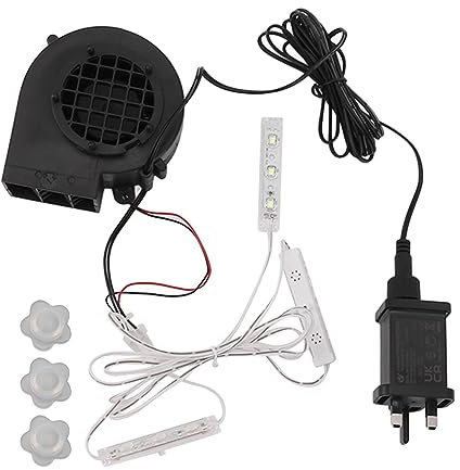 LOCADENCE Inflatables Air Blower, 2.8M Power Cable Durable Light Up Inflatable Decor with LED Strips and Adapter for Indoor, Outhouse, Front Yard, Lawn, Garden