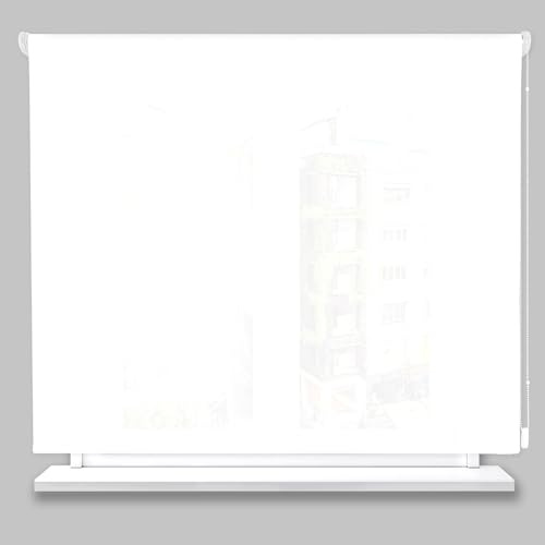 DECOCASA | Estor Enrollable Screen Basic 5% Blanco 80x150 Translúcido | Mantén Tu Privacidad con La Mejor Luz