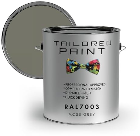 Tailored Paint uPVC Window & Door 1K Paint Brush or Spray On - Matt Finish - RAL7003, Moss Grey - 100ml Tin