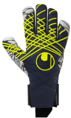 uhlsport Fußball Torwarthandschuhe Prediction Ultragrip HN, 8, Marine/weiß/Fluo gelb